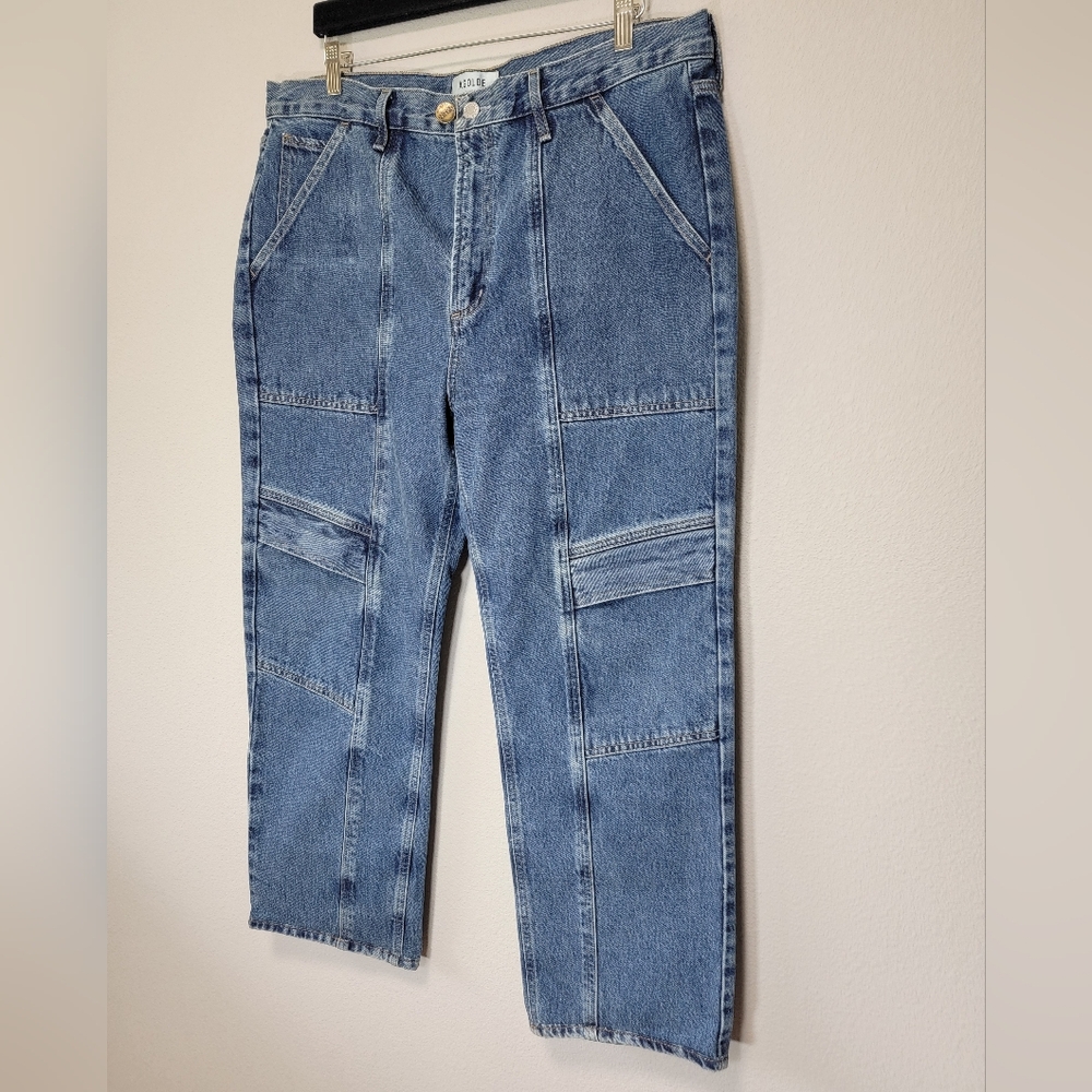 Agolde Cooper Cargo carpenter denim jeans in light wash - Picture 2 of 12